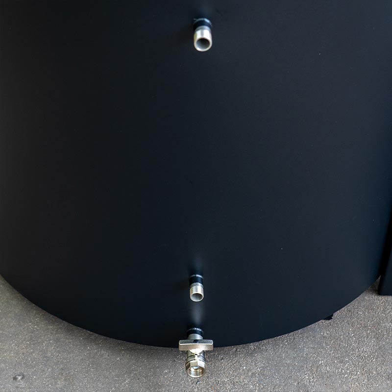 အားဖြည့်ထားသော 304 Stainless Steel Black Cold Cold Plunge Tub