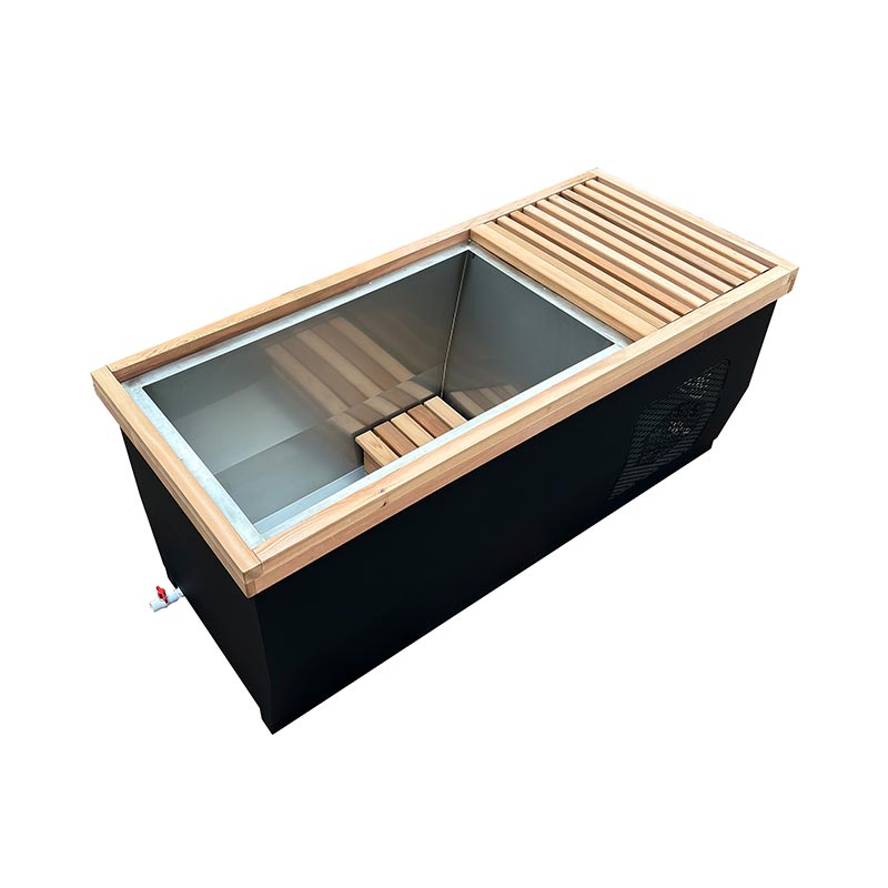 304 Stainless Steel ဖြင့် Canadian Red Cedar Ice Bathtub