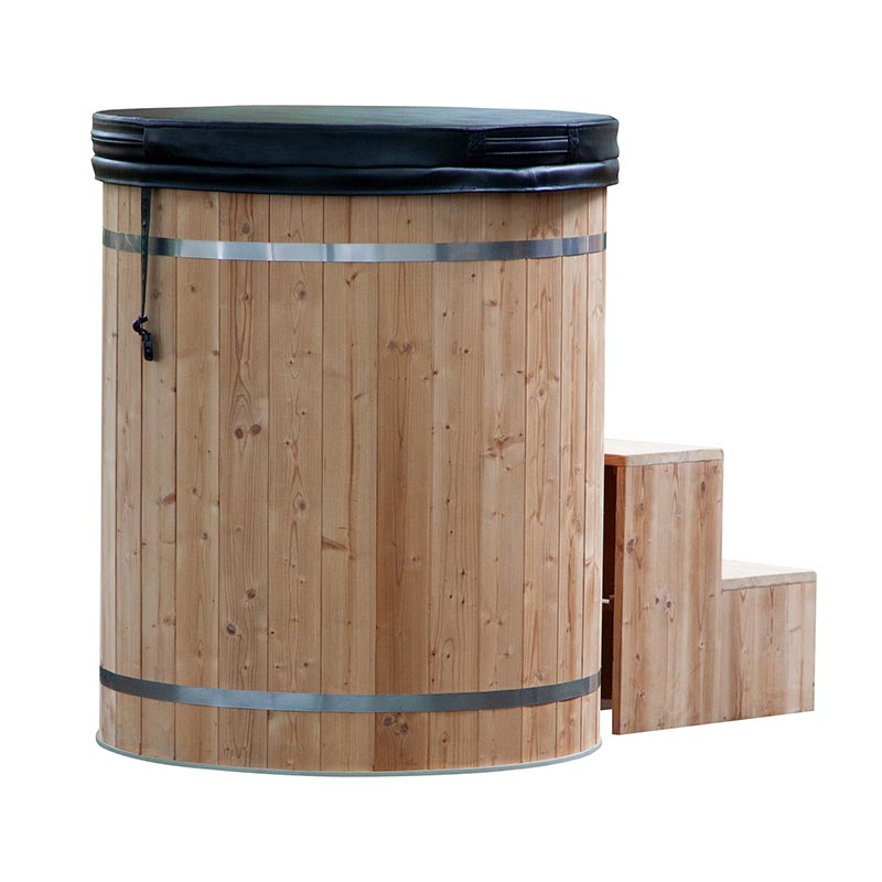 304 Stainless Steel Liner ပါရှိသော Thermo Pine Wood Ice Bath Tub