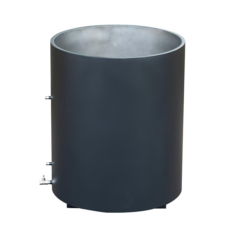 အားဖြည့်ထားသော 304 Stainless Steel Black Cold Cold Plunge Tub