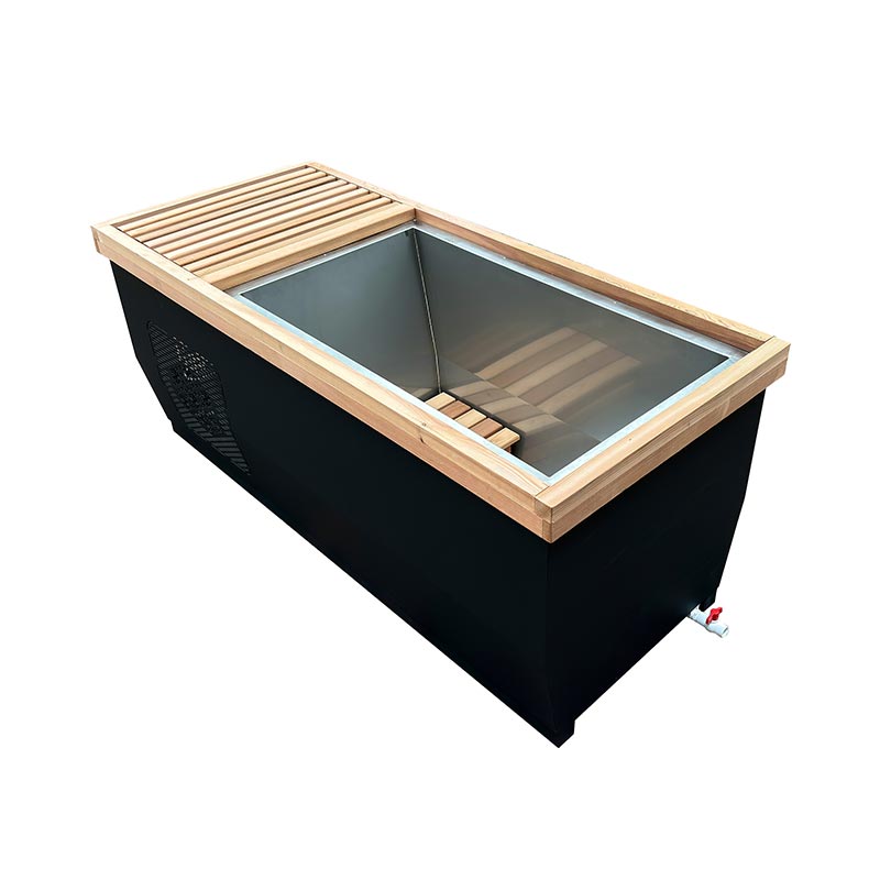 304 Stainless Steel ဖြင့် Canadian Red Cedar Ice Bathtub