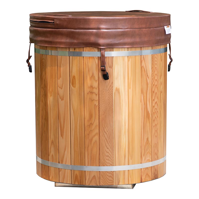 304 Stainless Steel Liner ပါသော အနီရောင် Cedar အအေးခံရေကန်