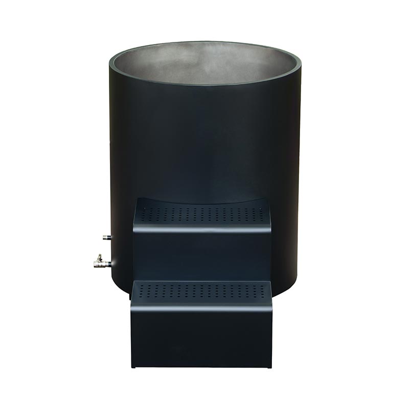 အားဖြည့်ထားသော 304 Stainless Steel Black Cold Cold Plunge Tub