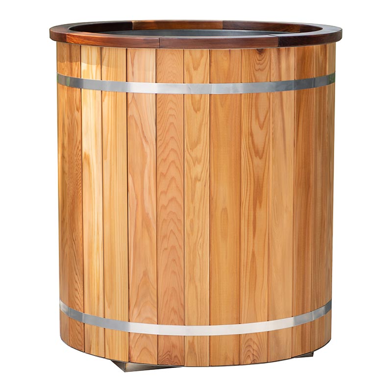 304 Stainless Steel Liner ပါသော အနီရောင် Cedar အအေးခံရေကန်