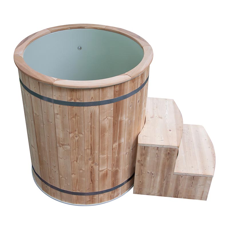 304 Stainless Steel Liner ပါရှိသော Thermo Pine Wood Ice Bath Tub