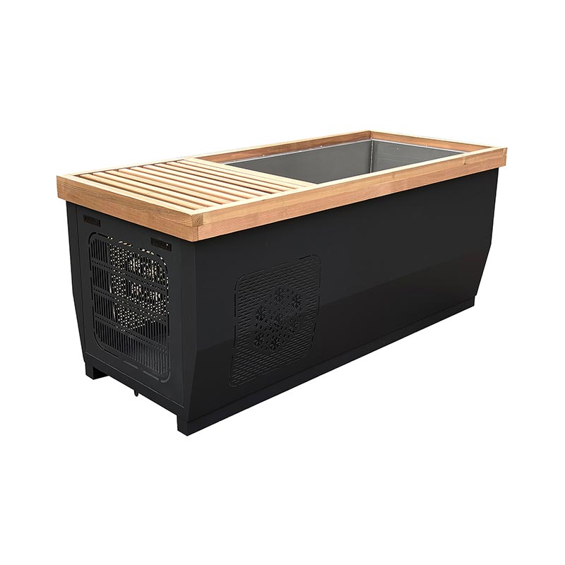 304 Stainless Steel ဖြင့် Canadian Red Cedar Ice Bathtub