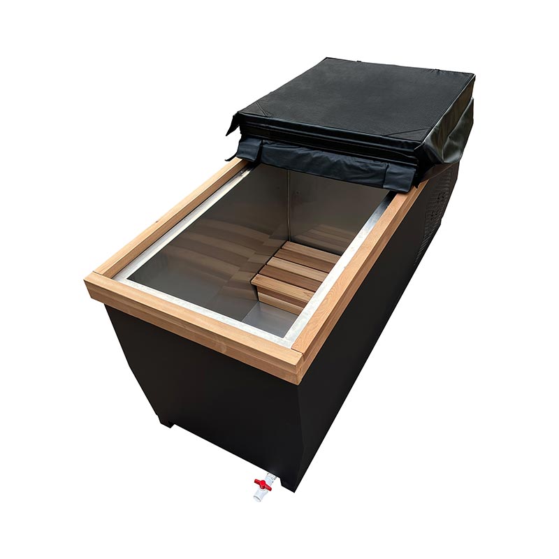 304 Stainless Steel ဖြင့် Canadian Red Cedar Ice Bathtub