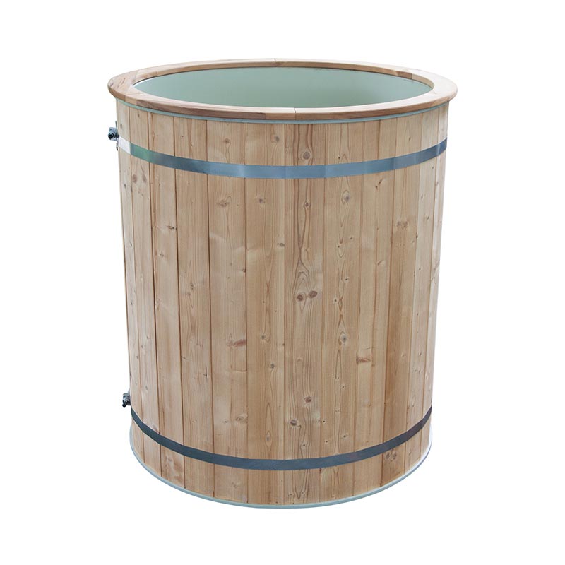 304 Stainless Steel Liner ပါရှိသော Thermo Pine Wood Ice Bath Tub