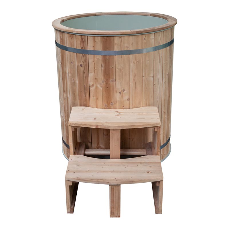 304 Stainless Steel Liner ပါရှိသော Thermo Pine Wood Ice Bath Tub