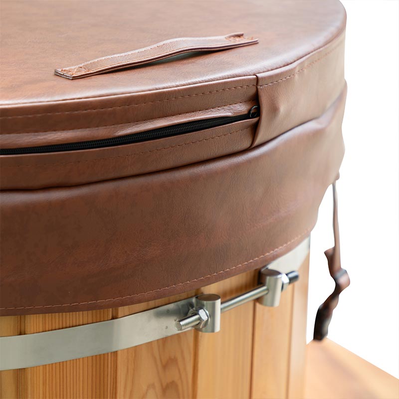 304 Stainless Steel Liner ပါသော အနီရောင် Cedar အအေးခံရေကန်