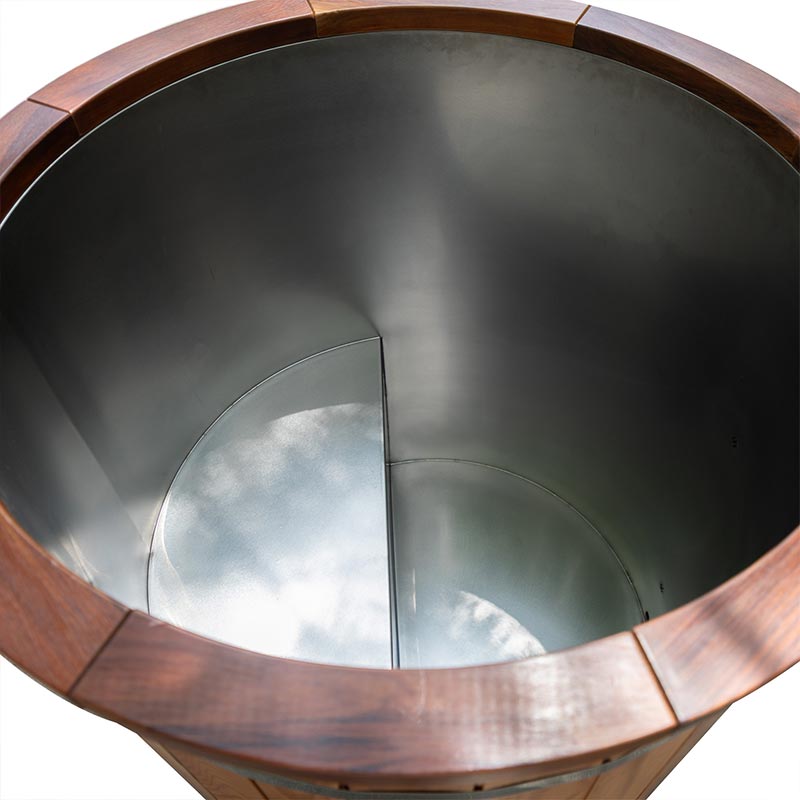 304 Stainless Steel Liner ပါသော အနီရောင် Cedar အအေးခံရေကန်