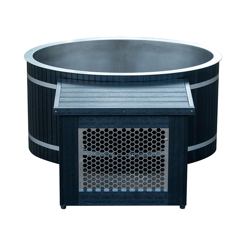 သံမဏိစည်ပိုင်းနှင့်အတူဘဲဥပုံအအေး plunge